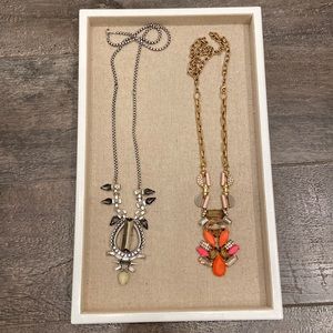 Stella & Dot set of 2 statements Necklaces, lengths are adjustable!